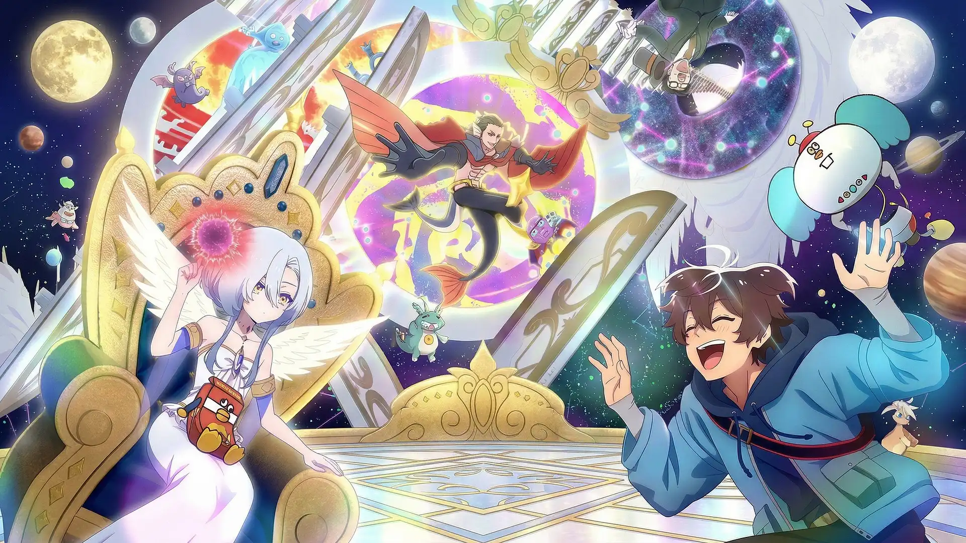 Megami "Isekai Tensei Nani ni Naritai Desu ka" Ore "Yuusha no Rokkotsu de"